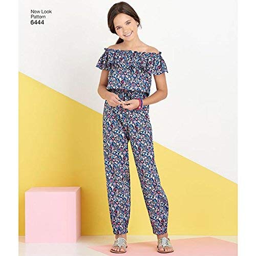 NEW LOOK Patterns Girl's Dress and Jumpsuit in Two Lengths Size A (8-10-12-14-16) 6444 - Image 4