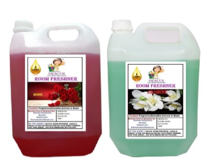 swacch Room Freshner For Home Car Wash Room instant Refreshing Fragrance I EcoFriendly Formula I Skin Friendly I Ready to use I Water Based I Rose Jasmine 5 Litre Combo Pack of 2  - Image 1