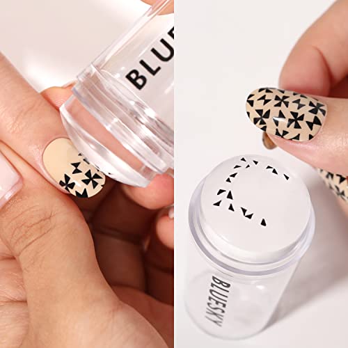 Bluesky Stamping Kit with 4-Stamping Stencils, 1- Scraper, 1- Silicon Stamp - Image 2