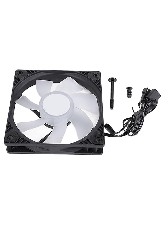 120mm PWM ARGB PC Case Fan MFDB Hydraulic Bearing 1500RPM Low Noise Reverse Blade Black - Image 1