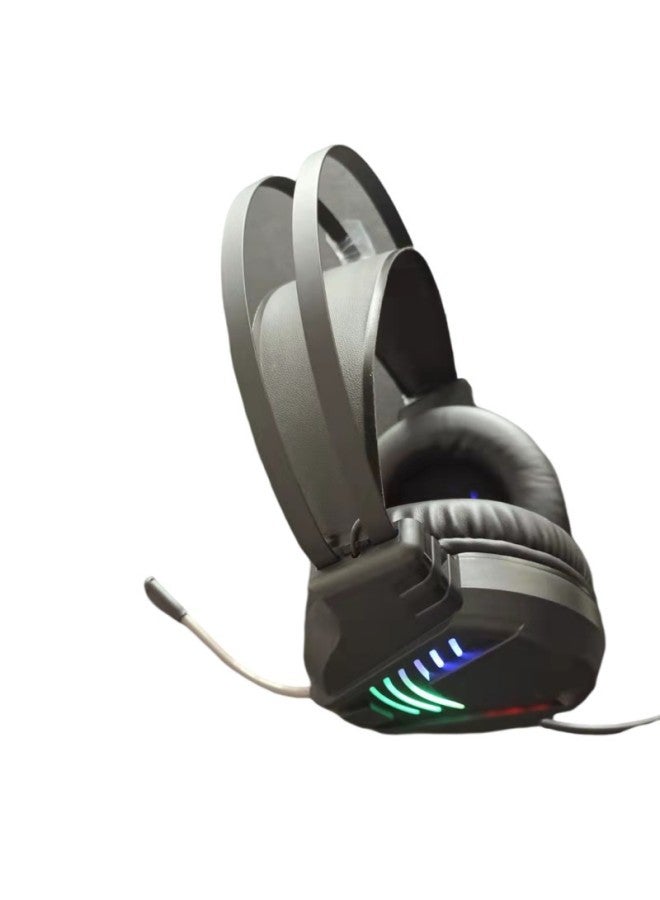 Office Home E-sports Game Headset Headset Headset Special Chicken-eating Colorful Luminous Wired Computer Headset - Image 5