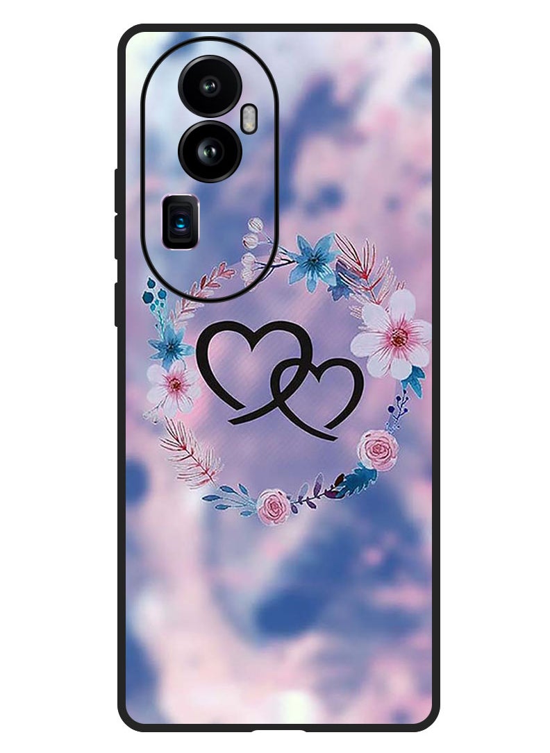 Theodor Protective Case Anti Scratch Shock Proof Bumper Cover For Oppo Reno 10 Pro Plus Two HEarts  - Image 1