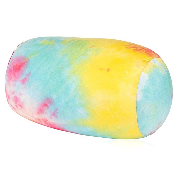 NECK ROLL PILLOW TUBE MICROBEAD PILLOWS BODY SOPPORT MICROBEAD BOLSTER 7 AND 12INCHES TRAVEL PILLOWS FOR CHAIR SLEEPING CAR SEAT EMOTIONAL COLORFUL DORMROOM ACCESSORYTIE DYEING