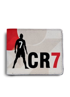 Cristiano Ronaldo CR7 Printed Pu Leather Wallet for Men's/Boy's (Red)