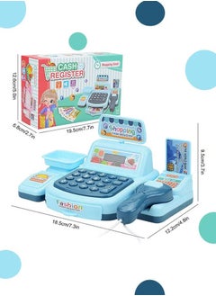 Generic Cash Register Play House Toys Simulation Supermarket Cash Register Toy The Calculator Electric Cashier Toy With Play Money Kid Gifts  - Image 2
