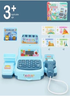 Generic Cash Register Play House Toys Simulation Supermarket Cash Register Toy The Calculator Electric Cashier Toy With Play Money Kid Gifts  - Image 4