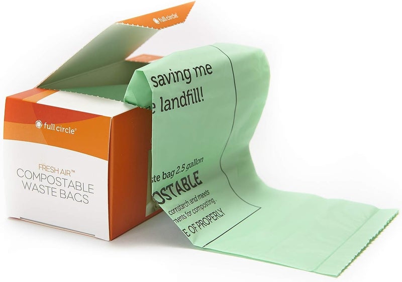 Full Circle Fresh Air Biodegradable Compost Bags, 2.5 Gallon / 25 Count, Original Scent - Image 1