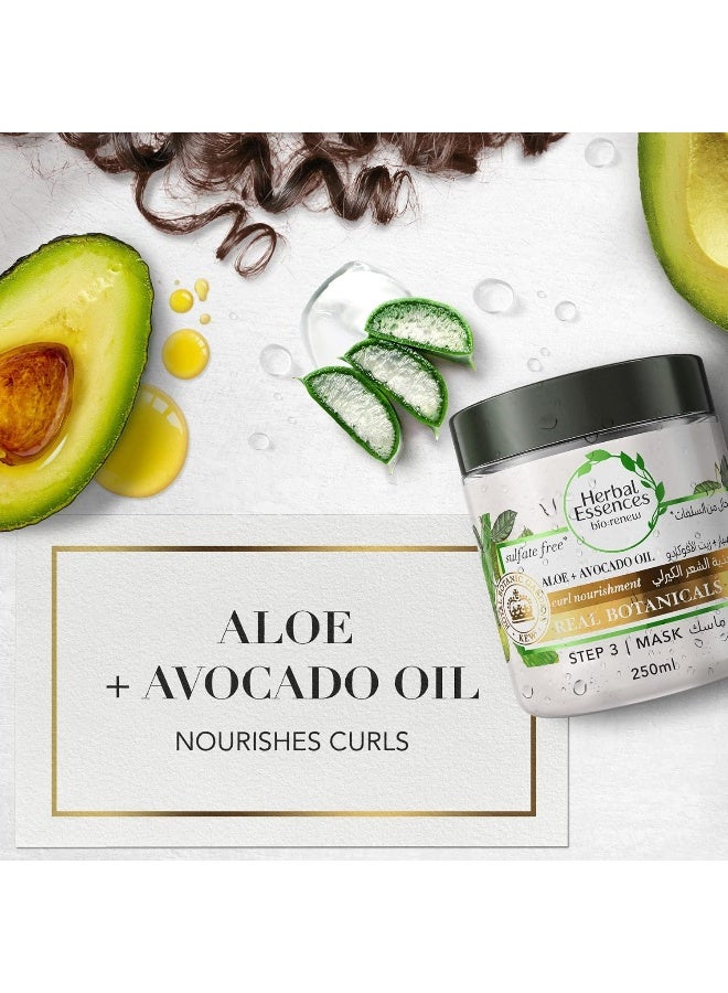 Herbal Essences Sulfate Free Aloe + Avocado Oil Hair Mask for Curl Moisturizing and Nourishment, 250 Ml - Image 2