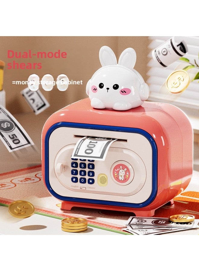 Children's Cartoon Piggy Bank Large Capacity Multi-function Dual-mode Unlocking Automatic Induction Roll Money Savings Toy-Color:Brown Piggy Bank [bring Your Own Battery Screwdriver] - Image 3