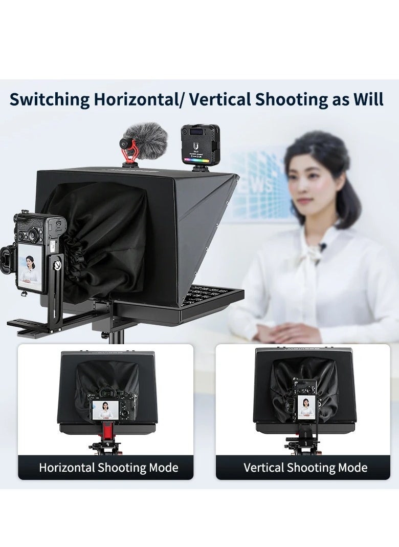 Desview T20 20 inch Foldable Large Screen Broadcast Teleprompter for Live Streaming Video Recording Horizontal Vertical Shooting - pzsku/Z826D281B72D050F7618DZ/45/_/1739801974/cd297d50-d43a-47c8-82e6-46cc482f56bb