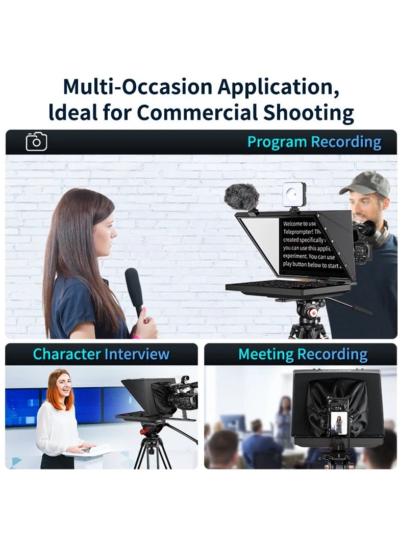 Desview T20 20 inch Foldable Large Screen Broadcast Teleprompter for Live Streaming Video Recording Horizontal Vertical Shooting - pzsku/Z826D281B72D050F7618DZ/45/_/1739802340/433edfd4-7897-4e3f-8a7b-1c2e2a5ab16e