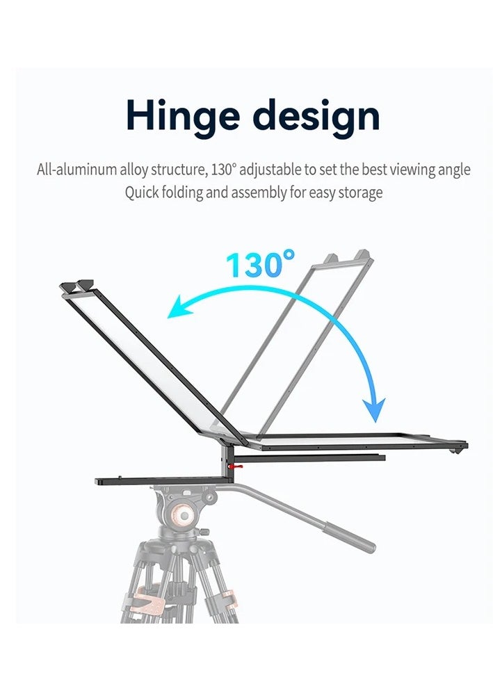 Desview T20 20 inch Foldable Large Screen Broadcast Teleprompter for Live Streaming Video Recording Horizontal Vertical Shooting - pzsku/Z826D281B72D050F7618DZ/45/_/1739802360/55692336-b84a-4515-bf91-a75a0ceed0bd