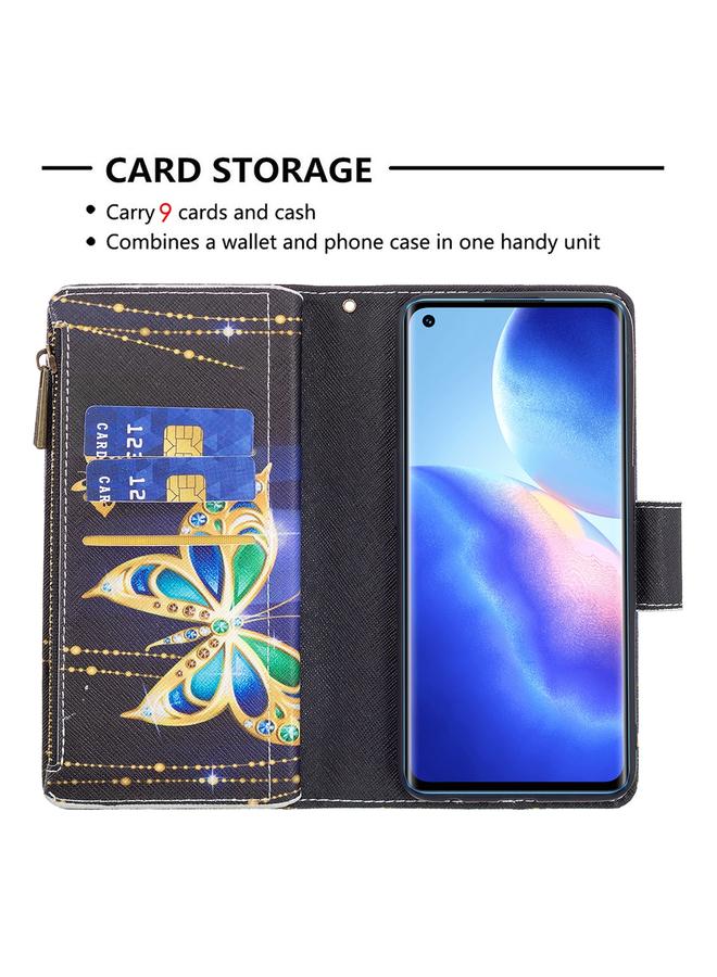 S-TOP Case For OPPO Reno5 5G Colored Drawing Pattern Zipper Horizontal Flip Leather Case with Holder & Card Slots & Wallet - Image 5