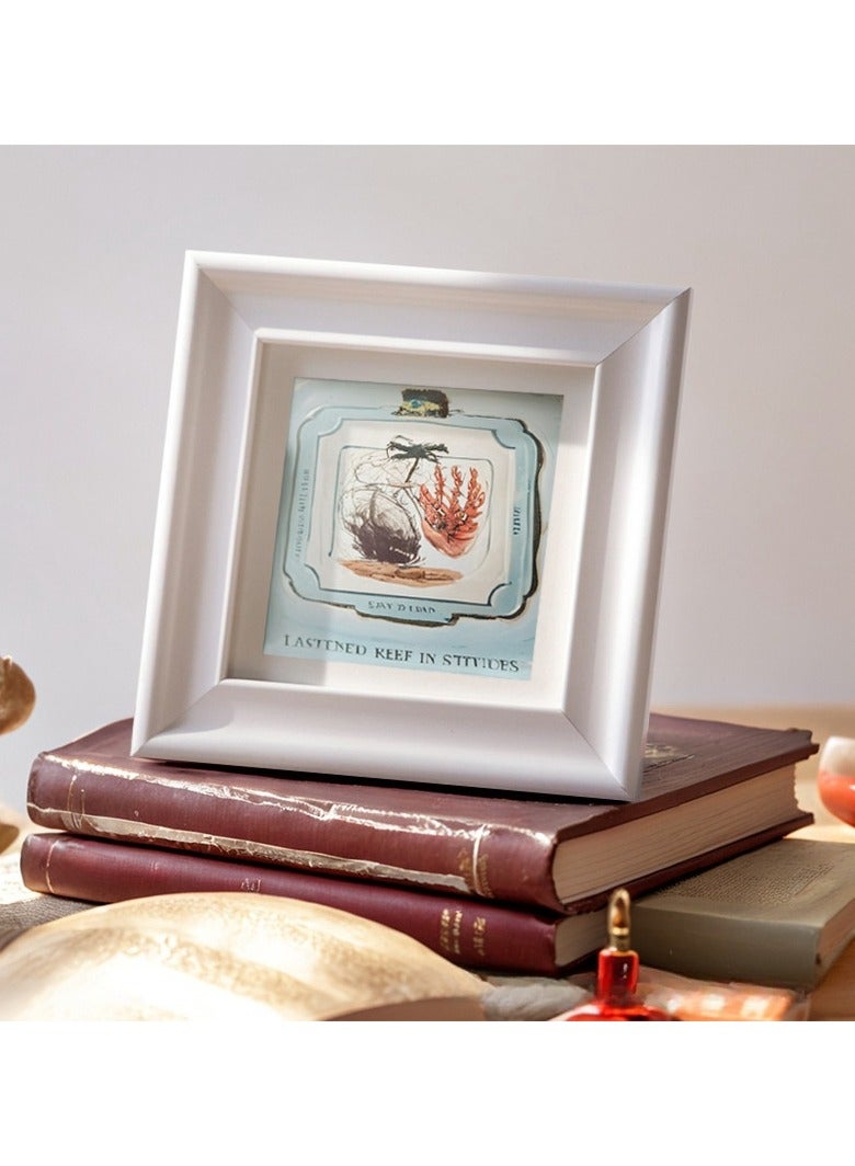 KUYING Photo Frame Decoration Table Retro Creative Desktop Photo Frame Ornament 