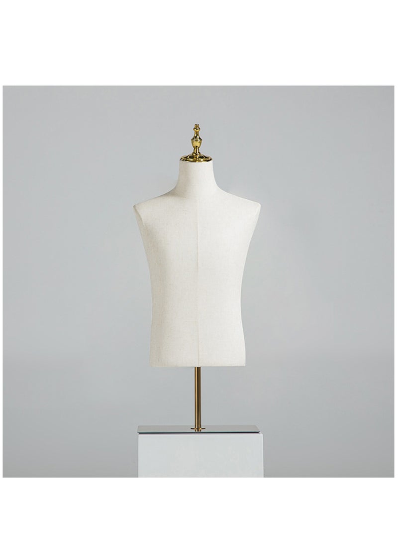 Male Mannequin Dress Form Torso, Display Mannequin Body, Wooden Hands, for Dress Jewelry Display