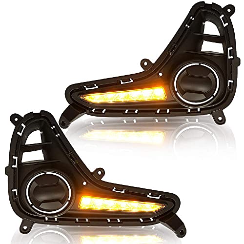 KD K D DRL Fog Lamp Cover with Turn Indicator for Hyundai Grand i10 Type 2 2016-2019 - Image 5