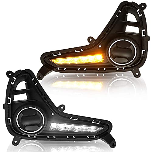 KD K D DRL Fog Lamp Cover with Turn Indicator for Hyundai Grand i10 Type 2 2016-2019 - Image 2