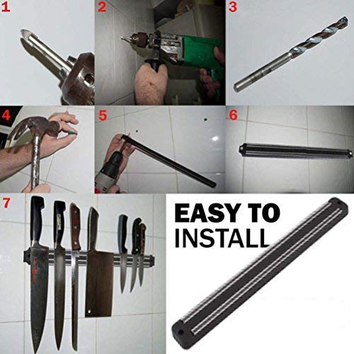 JEEJEX Magnetic Knife Strips Magnetic Knife Storage Strip Knife Holder Knife Rack Knife Strip Kitchen Utensil Holder Tool Holder Multipurpose Magnetic Knife Rack 2 - Image 4