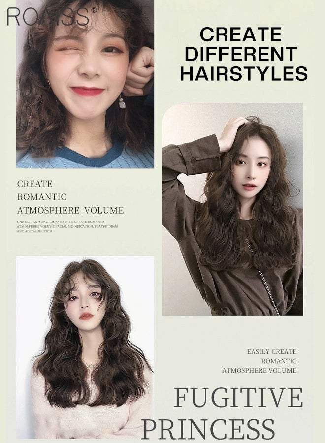 رويس حديد تجعيد على شكل حرف M مقاس 36 مم، أداة تجعيد الشعر على شكل بيضة فرنسية رومانسية، حديد تمويج الشعر من السيراميك بدرجة حرارة 5 مناسبة لجميع أنواع الشعر القصير والشعر المتوسط والشعر الطويل - Image 2