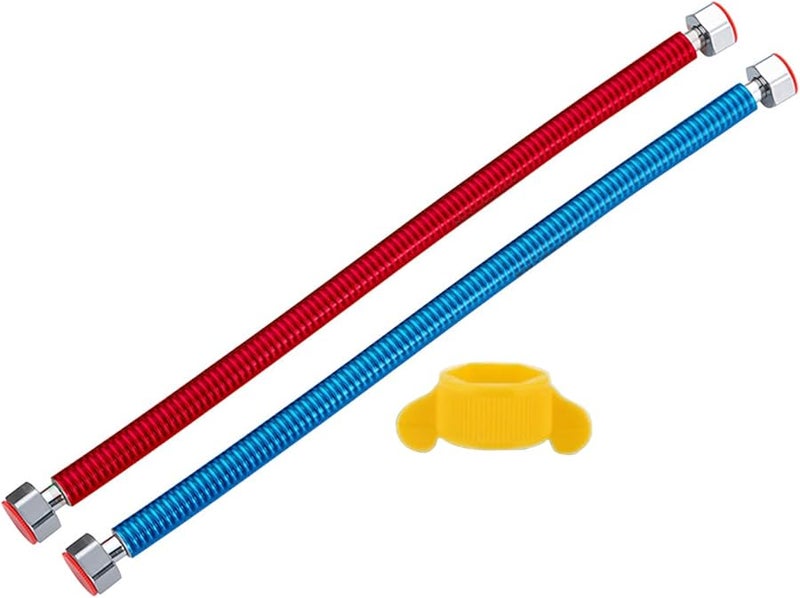304 Stainless Steel Flexible Water Heater Hose 30cm Hot Cold Inlet Pipe Explosion Proof - Image 1