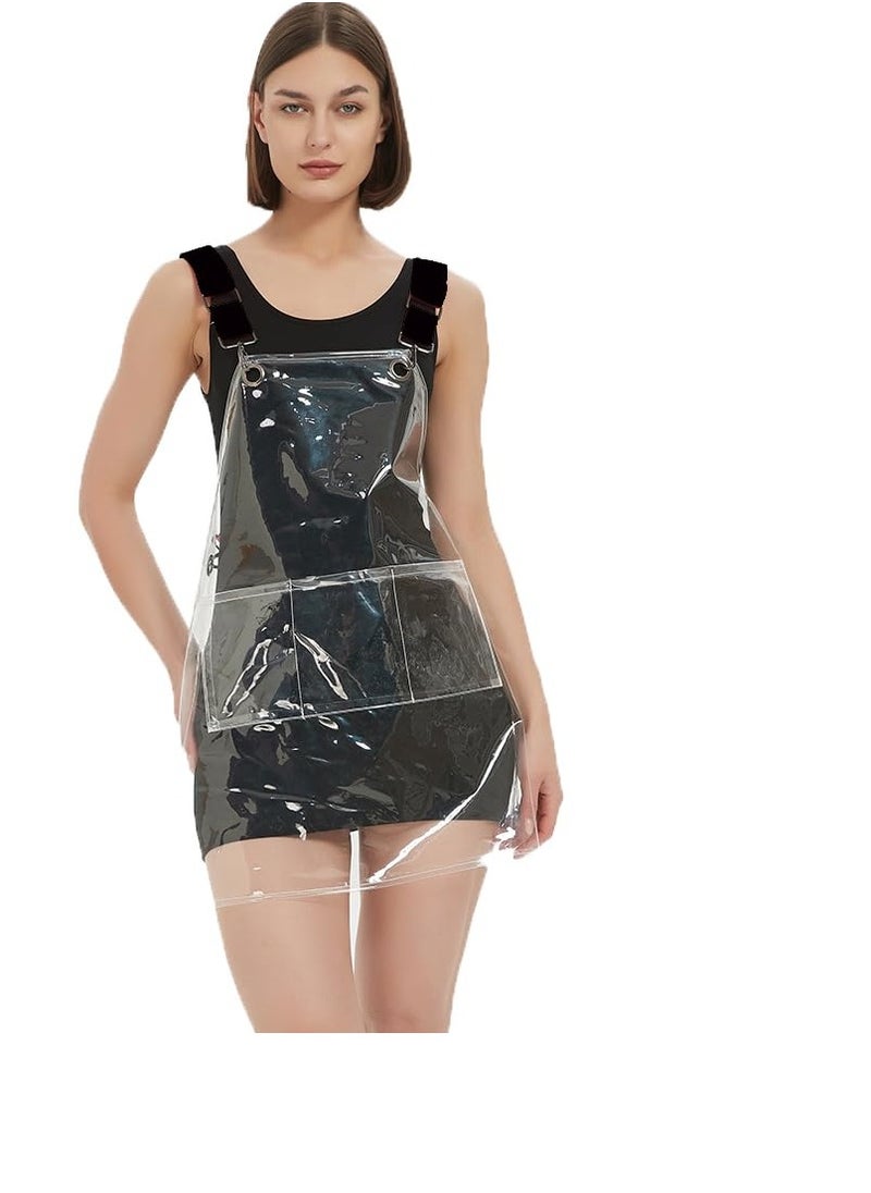 Excefore Aprons for Women with Pockets, Cross-back Adjustable Apron With 3 Pockets Hair Salon Work Apron, Hair Stylist Apron, Hair Stylist Essentials, 22.8” W 25.5” L  - Image 2