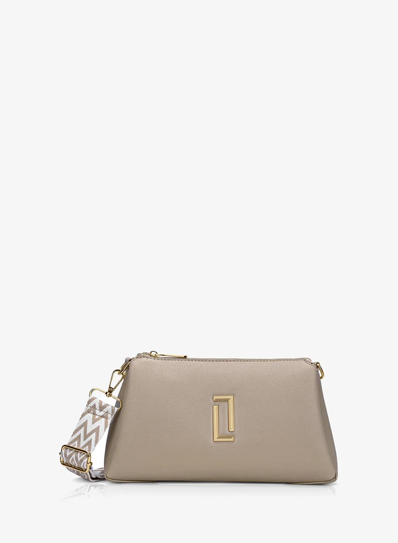 Lavie Luxe Women's Tory26 3-Compartment Sling Bag (Taupe)