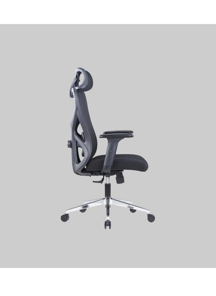 Neo Front Neo Front Premium Black Mesh High Back Chair Adjustable Ergonomic Office Seat with High-Density Foam & Smooth Casters Sleek Design for Home or Office CH-535A Black  - Image 3