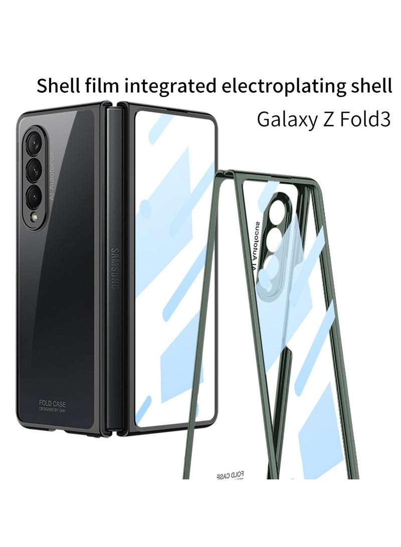 LEEKA حافظة فاخرة نحيفة وغطاء كامل لهاتف سامسونج جالاكسي Z فولد 3 حافظة مضادة للخبط من البلاستيك غير اللامع غطاء بتصميم جديد 2023 لهاتف سامسونج جالاكسي Z فولد 3 - Image 3
