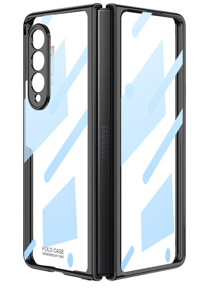 LEEKA حافظة فاخرة نحيفة وغطاء كامل لهاتف سامسونج جالاكسي Z فولد 3 حافظة مضادة للخبط من البلاستيك غير اللامع غطاء بتصميم جديد 2023 لهاتف سامسونج جالاكسي Z فولد 3 - Image 2