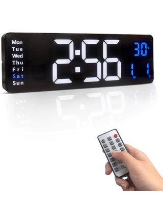 D ZOVAG LED Digital Alarm Clock for Wall 162 Inch Large Wall with Remote Control Big Clock with Date Week Temperature for Living Room MultiColourPack of 1 Blue - pzsku/Z826D8FB14732AEBE2FF8Z/45/1746637439/fa7fb5c7-4431-40c6-8b2b-da716d94fa3d
