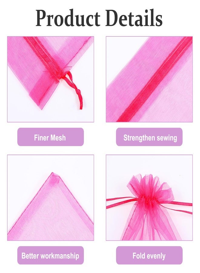 Lemecima 100 Pack 8x12 Inches Organza Gift Bags 10 Mixed Solid Colors for Candy Chocolate Party Christmas Wedding Favor Gift - Image 4