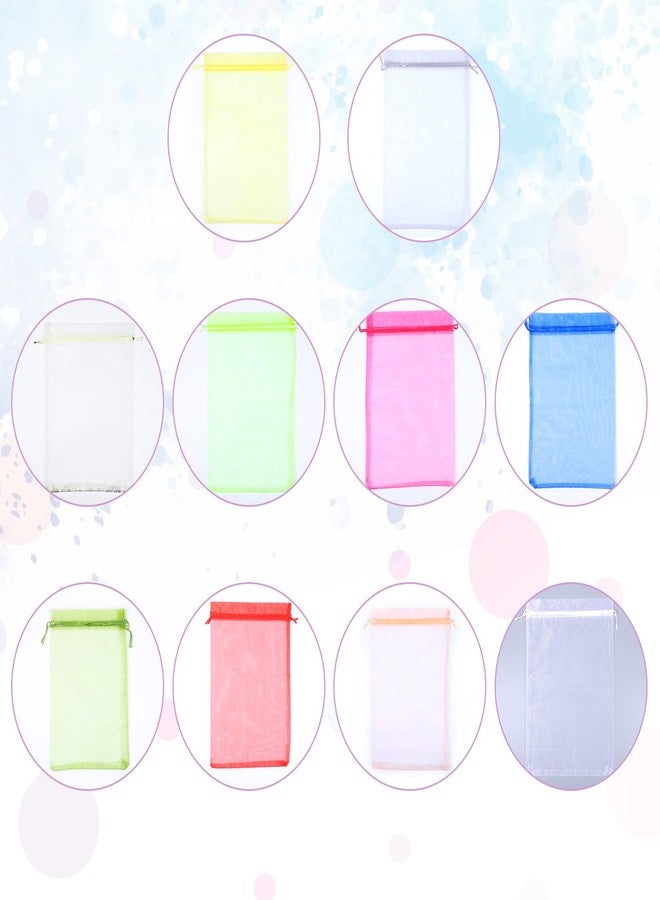 Lemecima 100 Pack 8x12 Inches Organza Gift Bags 10 Mixed Solid Colors for Candy Chocolate Party Christmas Wedding Favor Gift - Image 3