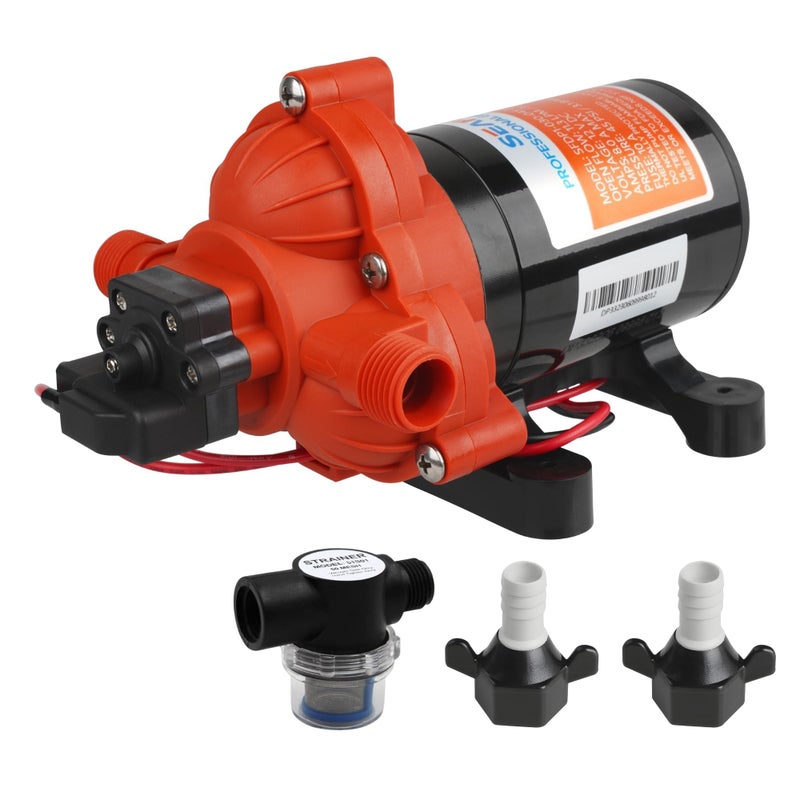 SEAFLO 33 Series 12V DC RV/Camper/Boat/Off-Grid Fresh Water Pressure Pump â€“12V, 3.0 GPM, 45 PSI, On Demand Self-Priming, Built-In Pressure Switch - NSF, CE & Rohs Certified, UL Listed, 4-Year Warranty - Image 1