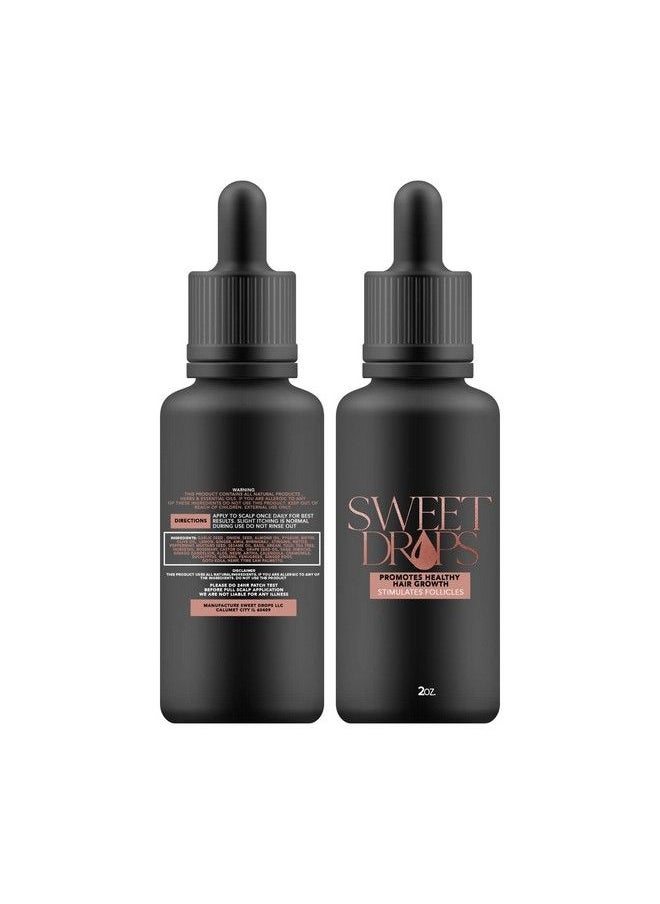 Sweet Drops - Hair Care Regrowth Oil Grows Hair Long |Restores Bald Spots | Combats Alopecia & Dandruff | Grows Back Edges | Family Friendly | Great For Locs Weaves & Natural Hair Styles | 2 Oz - Image 1
