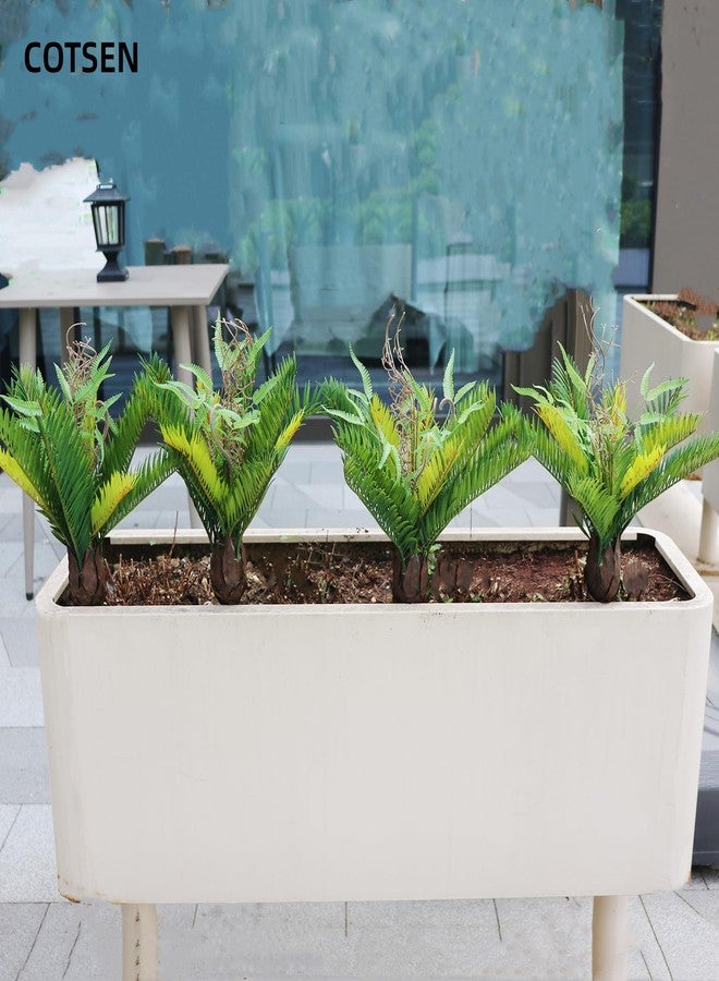 COTSEN 2 Pcs Artificial Cycad Plants 13.8 inch Artificial Succulents Fake Succulents Unpotted for Family Office Decor - Image 5