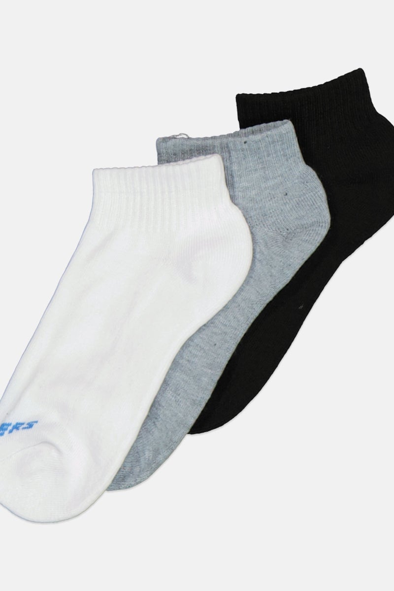 SKECHERS Women 10 Pairs Brand Logo Quarter Socks, Multicolor - Image 2
