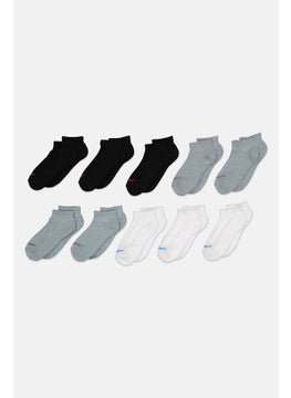 SKECHERS Women 10 Pairs Brand Logo Quarter Socks, Multicolor  - Image 1