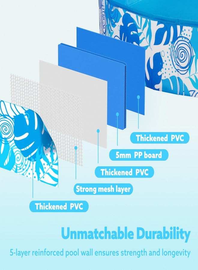 Sloosh حوض سباحة قابل للطي للكلاب من SLOOSH - حوض سباحة محمول للأطفال مصنوع من البلاستيك الصلب، صندوق ولادة للحيوانات الأليفة والقطط قابل للطي من مادة PVC السميكة والمضادة للانزلاق (48 بوصة × 12 بوصة). - Image 3
