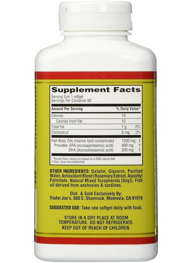 Trader Joe's Trader Joe's Molecularly Distilled Omega-3 Fatty Acids Dietary Supplement  - Image 2