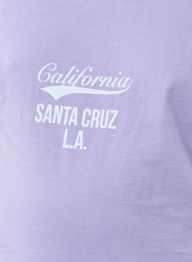 ستايلي طقم تي شيرت فضفاض بطبعة نص للبنات وسروال رياضي واسع الأرجل - Image 3