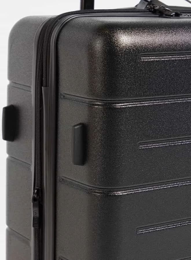 Wave Women Textured Hardcase Luggage Trolley Bag with Retractable Handle