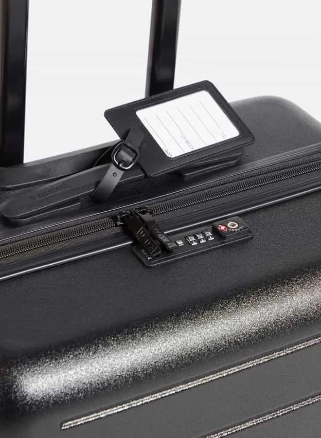Wave Women Textured Hardcase Luggage Trolley Bag with Retractable Handle