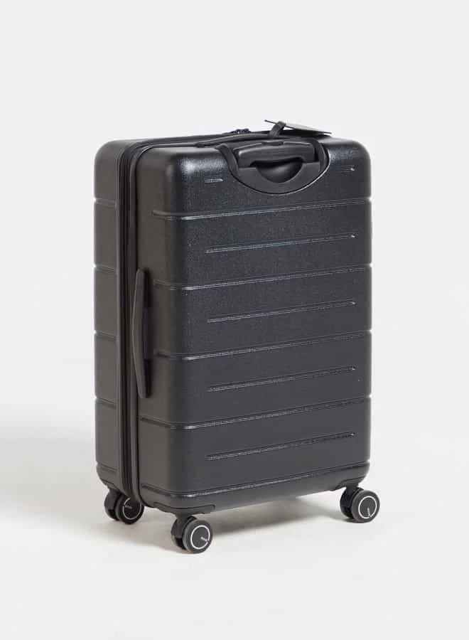 Wave Women Textured Hardcase Luggage Trolley Bag with Retractable Handle