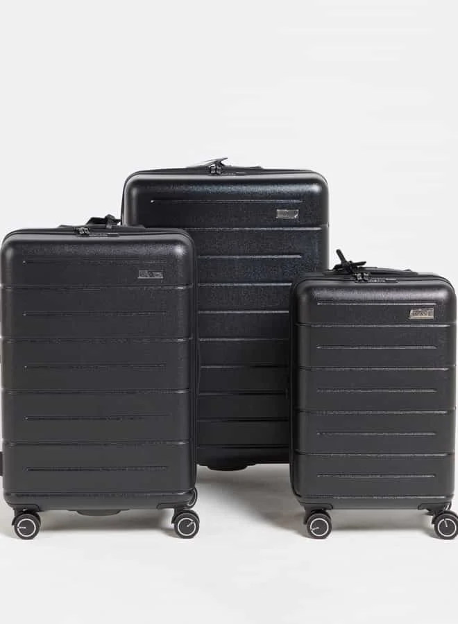 Wave Women Textured Hardcase Luggage Trolley Bag with Retractable Handle