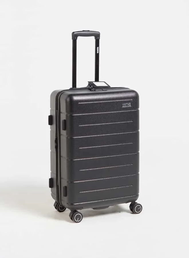 Wave Women Textured Hardcase Luggage Trolley Bag with Retractable Handle