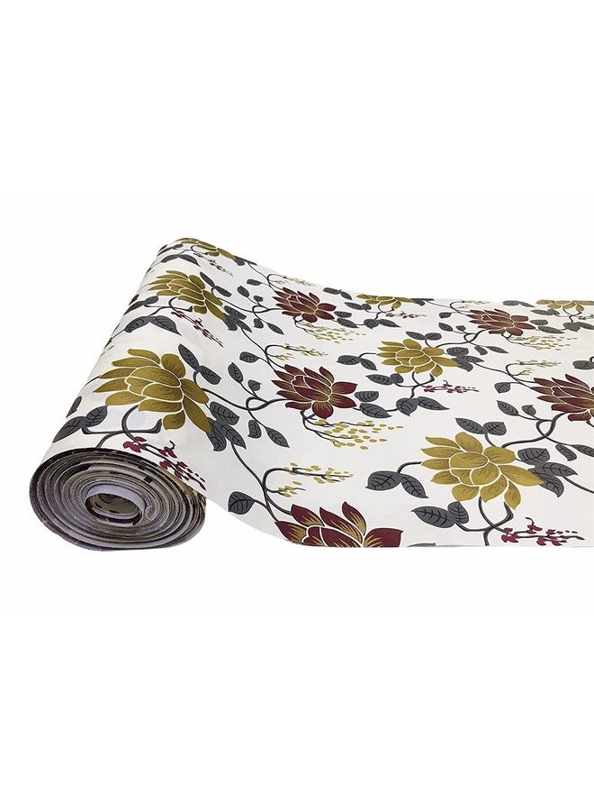 Homerz Homerz Shelf Liners for Kitchen Shelves, Shelf Liners for cupboards, Shelves Covers Sheets mat roll for Wardrobe, Drawer mats Liners for Kitchen, 100% Waterproof (10 Meter, Brown Lotus)  - Image 1
