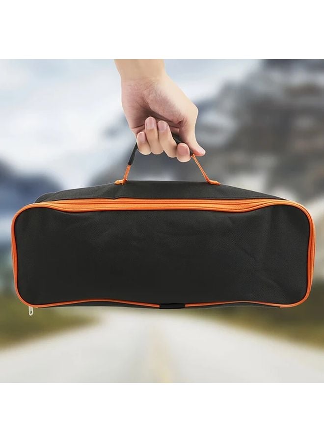 حقيبة منظم الأدوات الأسود جيوب متعددة مقبض متين تخزين محمول للمنزل والهواء الطلق - Image 3