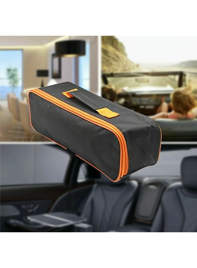 حقيبة منظم الأدوات الأسود جيوب متعددة مقبض متين تخزين محمول للمنزل والهواء الطلق - Image 2