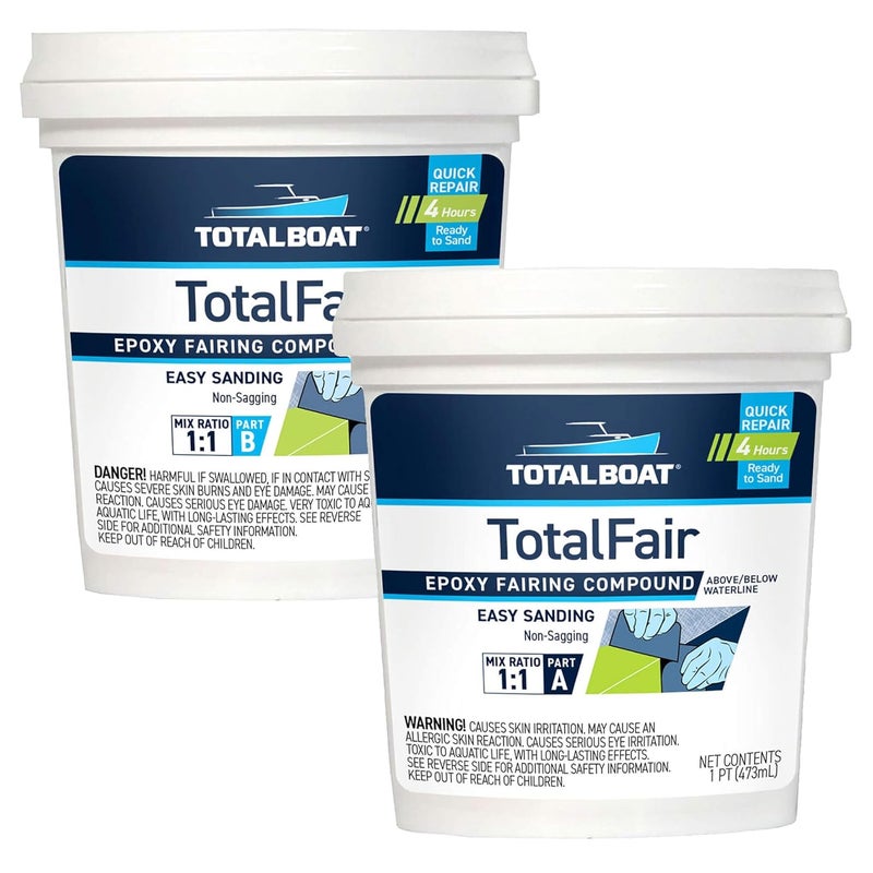 TotalBoat TotalFair Marine Epoxy Fairing Compound for Fiberglass, Wood, Aluminum and Steel (2 Pint Kit) - Image 1