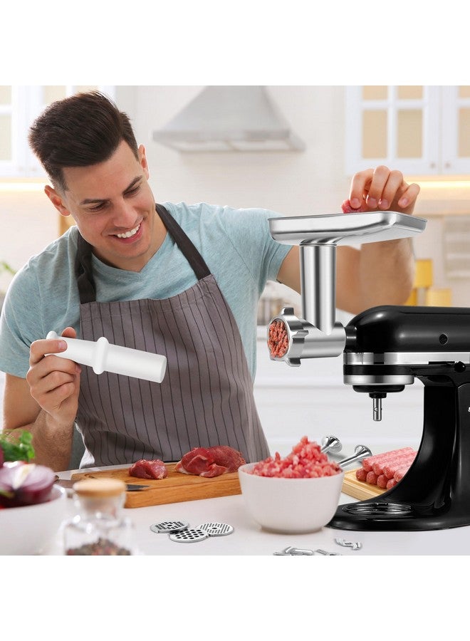 GLINK Stainless Steel Meat Grinder Attachment for KitchenAid, Stainless Steel Meat Grinder Attachment, Sausage Stuffer, Attachment for KitchenAid Mixers, Dishwasher Safe(Mixer Not Included)  - Image 2